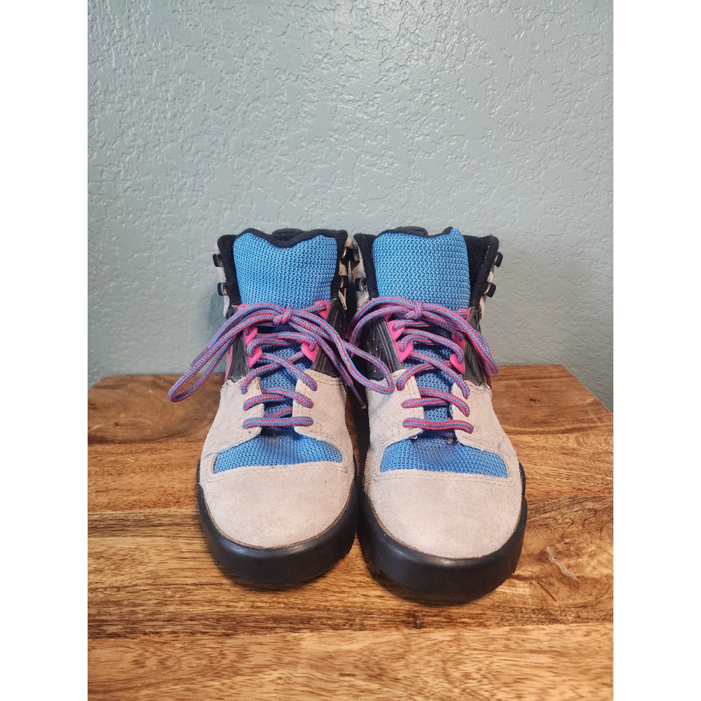 Vintage 90s Nike Lava High Hiking Boots Womens 8 Gray Blue Pink ACG Retro Trail
